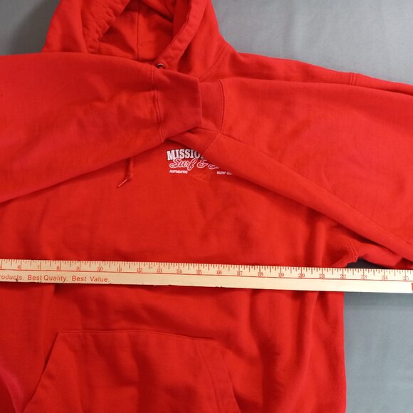 Retro Pacific & Co Surf Shop Red Pullover Hoodie Unisex Large - Picture 6 of 14